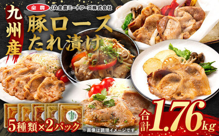 九州産豚ロースたれ漬け 5種 10パック セット 焼くだけ 冷凍