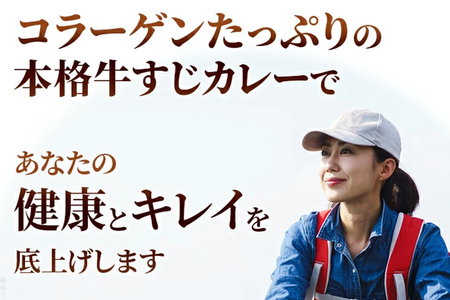 牛すじカレー 200g×6パック 中辛味 コラーゲンたっぷり 国産 牛スジ カレー レトルト 中辛 送料無料