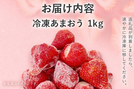 冷凍いちご（あまおう）約1kg ジャム シロップ スムージー 冷凍 イチゴ 苺 あまおう 果物 くだもの フルーツ 冷凍果実 冷凍フルーツ 先行予約 送料無料