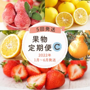 【定期便(5回発送)】果物定期便C(旬の柑橘詰め合わせ・デコポン・あまおう・ニューサマーオレンジ・冷凍あまおう)