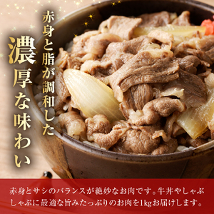 放牧牛“花子”のバラ切落し１ｋｇ盛り【er008-015-a】牛肉 切落とし バラ 盛り 国産 国産牛 国産牛切り落とし 放牧牛 バラ肉 薄切り すき焼き 牛丼 しゃぶしゃぶ お取り寄せ グルメ 北海道産 北海道 えりも町