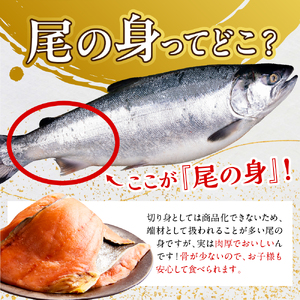 訳あり塩鮭切身(尾の身)500g【er001-105】