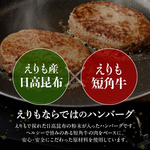 【2026年7月以降発送】【えりも短角牛】昆布入りハンバーグ 100g×6袋【er007-027】