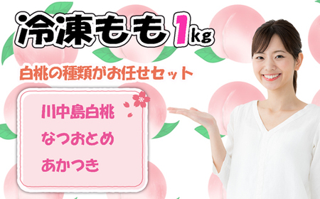 【2025年8月より順次発送】摘みたて瞬間★品種おまかせ冷凍もも小分けパック1kg（250g×4P)[G0157]