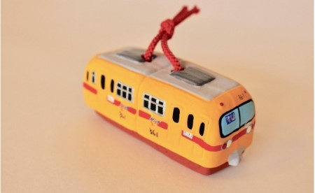 津屋崎人形　旧西鉄宮地岳線３００系土鈴[F1527a]