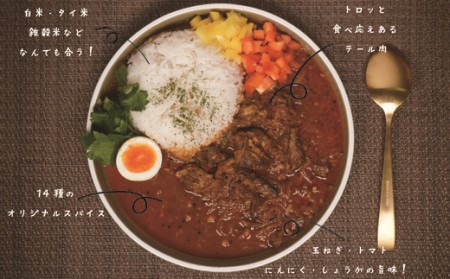 【本格スパイス】国産牛テールのスパイスカレー　たっぷり250g×6パック[F4469]
