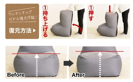 【14日営業日以内発送】九州イノアック コロッと丸くてボリューミー『COLOBON－コロボン－』(グレー) 座椅子 椅子 いす チェア ウレタン 家具 インテリア 九州 福岡県 うきは市