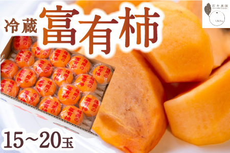 石井農園 冷蔵富有柿 15玉から20玉 2025年12月中旬から2026年3月31日 出荷予定