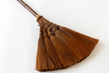 キ乃シタ 本棕櫚箒まごころ半柄 （半柄約88cm） ／ 箒 ほうき 棕櫚箒 ホンシュロホーキ うきは市