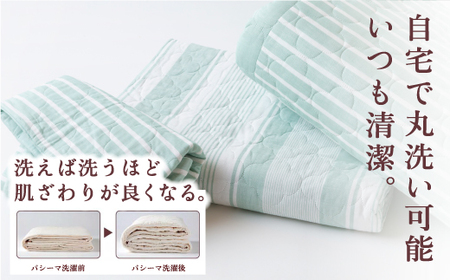 P759-03 龍宮 パシーマ和の色セット 薄浅葱 (うすあさぎ) 医療用ガーゼと脱脂綿を使った寝具