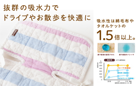 P761-BC 龍宮 パシーマベビーチャイルドシートパット (クール) 医療用ガーゼと脱脂綿を使ったベビー用品