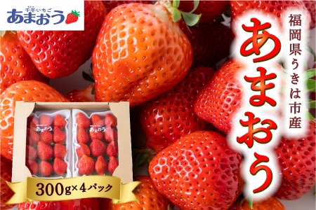 E116-01 千年いちご あまおう (300g×4パック) 1月お届け