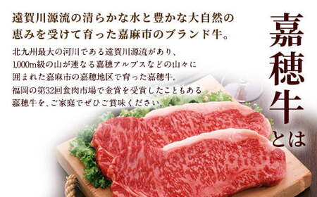 嘉穂牛 ランプブロック 約600g 1～2枚 牛肉 ステーキ 赤身 肉 国産