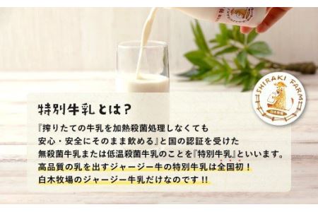 白木牧場 特別 牛乳 200ml×10本 搾りたての 牛乳