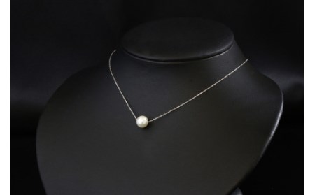 WG(K18) あこや真珠 スルーネックレス (40cm) 真珠サイズ 8.5mm 真珠 ネックレス アクセサリー 装飾品 福岡県 嘉麻市
