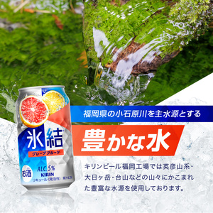 キリン 氷結 グレープフルーツ 350ml(48本)24本×2ケース 福岡工場産 果実のような香り チューハイ 缶 麒麟 ALC.5% アルコール5% お酒 洋酒 リキュール類 発泡性 お中元 お歳暮 ギフト 贈答品