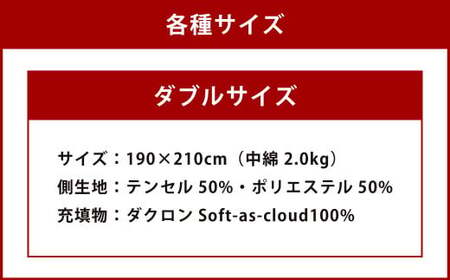 S3 スザキーズ 掛け布団 ダブルサイズ 寝具 洗濯可