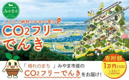 Z1 みやま市産 CO2 フリーでんき （2,500円×1ヶ月分） 電気料金 電気代 電力 エネルギー 節約 福岡県 みやま市