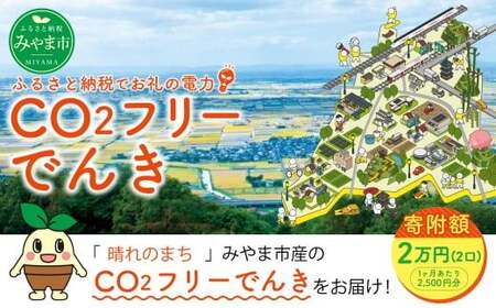 Z2 みやま市産 CO2 フリーでんき （2,500円×2ヶ月分） 電気料金 電気代 電力 エネルギー 節約 福岡県 みやま市