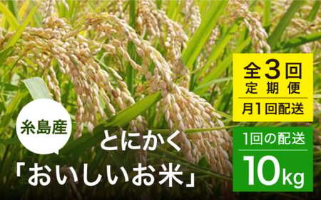 【全3回(月1)定期便】とにかくおいしいお米 ひのひかり または にこまる 10kg 糸島市 シーブ [AHC050]