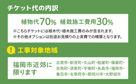 グリーンコーディネートチケット 11万円分【施工込み】糸島市 / サン・グリーン 園芸 植木 [AVN001]