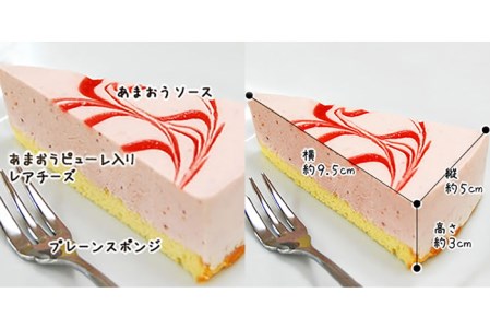 冷凍ケーキ レアチーズケーキ2種計12個セット（あまおう・日向夏