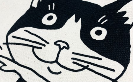 キャンパス 地 トート バッグ 「 ヒーロー 猫 」 《糸島》【のび工房】 【いとしまごころ】[ADZ011]