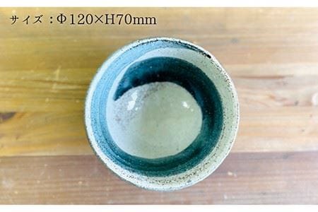 呉須刷毛目 飯碗  《 糸島 》【てびねり舎（鎌田 恵子）】【いとしまごころ】うつわ 食器 陶器 お椀 [ARZ002]