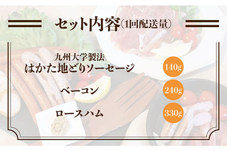 【 全3回 定期便 】 糸島 の 陽光 ハム セット 2 《糸島》 【志摩スモークハウス】 [AOA011]