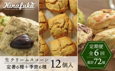 全6回定期便】定番 ＆ 季節 の スコーン 12個セット 糸島市 / スコーン