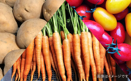 【全3回定期便】【☆畑直送☆栽培期間中農薬不使用！】お 米 2kg & 野菜 5品 の セット 糸島市 / オーガニックナガミツファーム 	[AGE036]