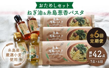 【 全6回 定期便 】 糸島 ねぎ油 と 葱香パスタ お試し セット 《糸島》 【Carna】 [ALA030] 12,480円