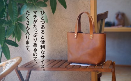 手縫いのmini トート ( ブラック / キャメル ) 糸島市 / BLESS 鞄