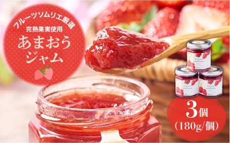 【2026年4月以降発送】先行予約！福岡産 あまおうジャム 180g×3個＜南国フルーツ株式会社＞那珂川市 あまおう[GCD019]
