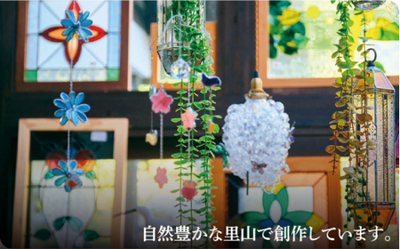 【ステンドグラスのある暮らし】クリスマスツリーランプ＜ウェーブGグラス工房＞那珂川市 ランプ[GAW015] 