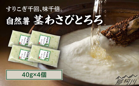 自然薯茎わさびとろろ 40g×4個＜自然薯王国＞那珂川市 自然薯とろろ [GAH021]