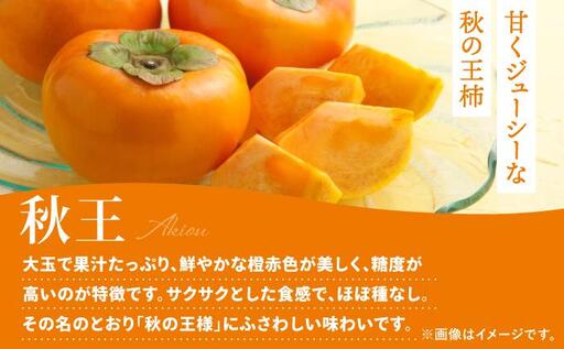 福岡より直送！種がほとんどない新ブランド 柿 秋王 3玉（2026年10月以降発送）