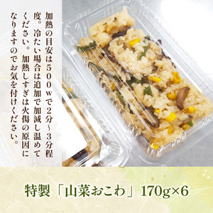 特製 山菜おこわ 170g 6p [um40azo730002] おこわ