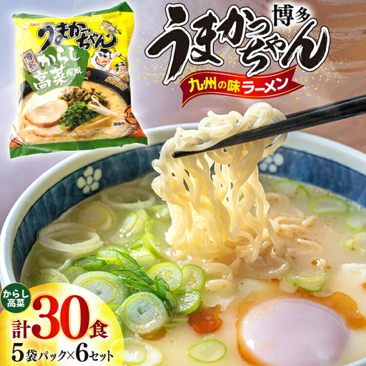うまかっちゃん とんこつ ラーメン からし高菜風味 5食 × 6 [um40bfw220001] 豚骨ラーメン
