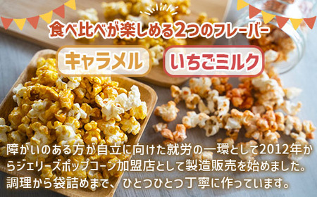 菓子 ジェリーズ ポップコーン 2種 各2袋 Mセット [社会福祉法人 柚の木福祉会 Create803 福岡県 宇美町 um40azp020001]