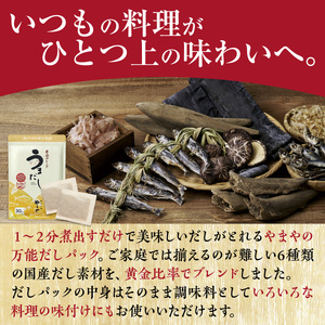 【ふるさと納税】やまやの万能だしパック うまだし30包 2個セット 送料無料 厳選素材使用 粉末だし ダシ だしパック 国産 九州産 出汁の素 出汁 かつおだし だしつゆ 鰹節 かつおぶし AZ082