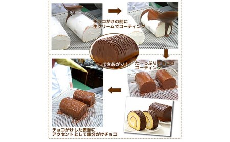 見た目も味も昭和レトロ 懐かしチョコロールケーキのペアセット