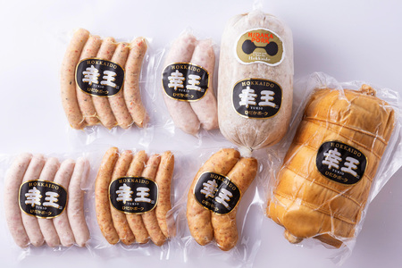 北海道産 ホエー豚 ハム ソーセージ ボロニア 7種 食べ比べ セット (1.45kg＋19本)