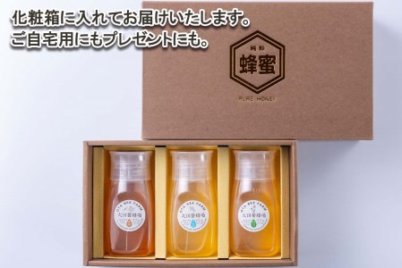 北海道産 天然 純粋 はちみつ 3種 計 900g 各300g 新ひだか町 推奨品 セット Ｂ