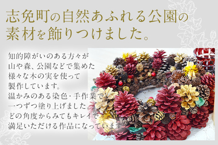 手作り リース HOPE 直径約30cm ナチュラル インテリア おしゃれ 飾り 花 プリザーブドリース 玄関 リビング 送料無料