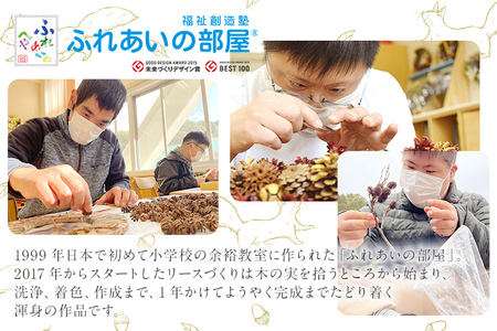 手作り リース HOPE 直径約30cm ナチュラル インテリア おしゃれ 飾り 花 プリザーブドリース 玄関 リビング 送料無料