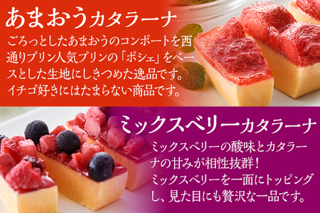 【年内発送】あまおう・ミックスベリーカタラーナセット スイーツ カタラーナ 2種 あまおうカタラーナ 285g×1 ミックスベリーカタラーナ 260g×1 冷凍 西通りプリン デザート 洋菓子 おやつ お菓子 アイスデザート
