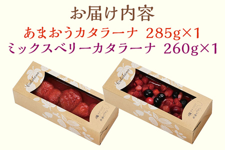【年内発送】あまおう・ミックスベリーカタラーナセット スイーツ カタラーナ 2種 あまおうカタラーナ 285g×1 ミックスベリーカタラーナ 260g×1 冷凍 西通りプリン デザート 洋菓子 おやつ お菓子 アイスデザート