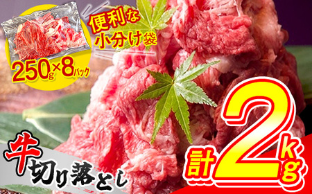 牛肉 切り落とし 2kg (250g×8パック) 昆布出汁仕上げ 豪州産 国内加工 SF086-1