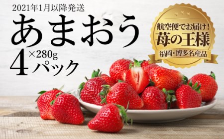 人気№1獲得謝礼品★限定品★あまおう約1,120g(先行受付.2020年1月以降発送)